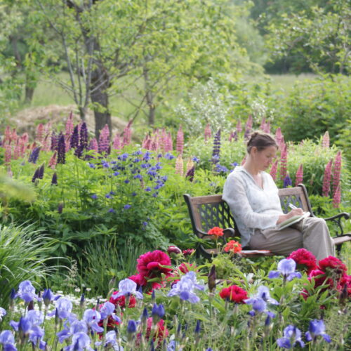 Church garden for meditation and prayer.